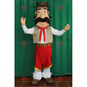 Mascotte van Toreador. Spaanse mascotte in traditionele kleding